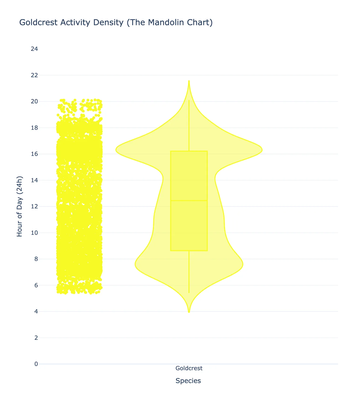 Goldcrest vocal activity at the rural site